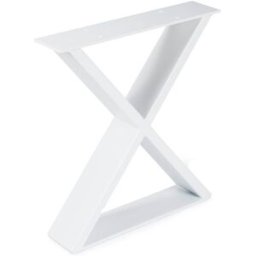 REI Pata Fija Soporte en Aspa Acero Estilo Industrial S para Mesa. Blanco