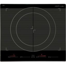Cata Placa inducción 2 zonas dobles modulares determina una gigante de 40 cm - GIGA600BK. Negro