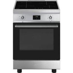 SMEG Cocina compacta 60 cm, placa inducción y 1 horno - C6IMXT2. Acero Inox