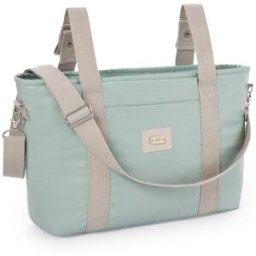 PAZ Rodríguez Bolso bandolera para silla colección Momo. Verde Agua niño