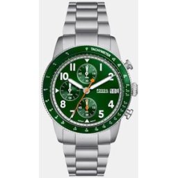 Fossil Reloj de hombre FS6048 cronógrafo de acero. Verde