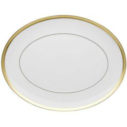 Vista Alegre Fuente Oval Domo Gold . (Grande) Oro