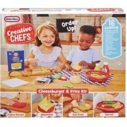 Little Tikes Juego de cocina Cheeseburger and Fries Kit Playset Creative Chefs.