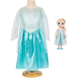 Jakks Pacific Set Muñeca Elsa 38 cm y Disfraz Elsa infantil Disney .