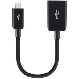 Belkin Adaptador de USB On-the-Go a Micro-USB, 12 cm - negro. Negro