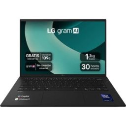 LG Portátil gram 14Z90T, Intel Core Ultra 7-255H, 32GB, 2TB SSD, 14', W11. Negro