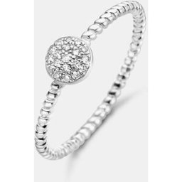 DPT Antwerp Anillo Circles Twisted de plata y diamantes. (52) Blanco