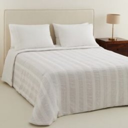 El Corte Inglés Edredón algodón y lino Gus . (Cama 90 cm) Natural