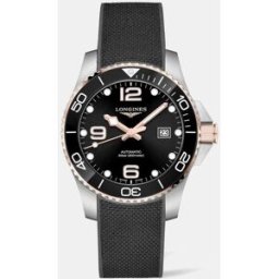 Longines Reloj de hombre HydroConquest L37823589 automático de caucho negro. Negro