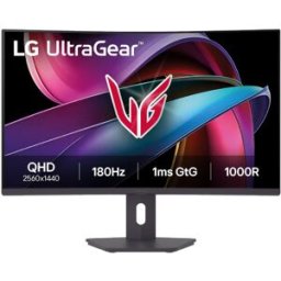 LG Monitor PC Gaming 80cm (31,5') UltraGear 32g600A-B Curvo, 180 Hz, QHD, AMD FreeSync, HDR10. Gris
