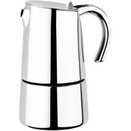 Bra Cafetera italiana de acero inoxidable inducción Bella . (6 Tazas) Acero