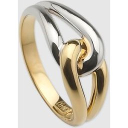 El Corte Inglés Anillo de oro bicolor . Oro / Plata