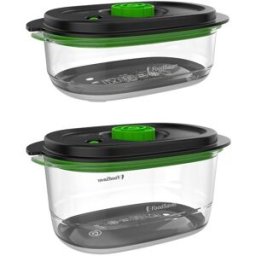 Foodsaver Pack de 2 recipientes Fresh Containers FFC025X para envasado al vacío.