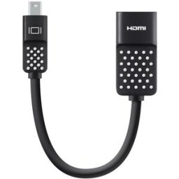 Belkin Adaptador Mini DisplayPort a HDTV 4K 12,5 cm. Negro