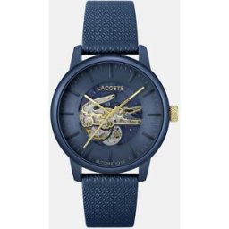 Lacoste Reloj de hombre 12.12 Automatique 2011385 de piel azul. Azul