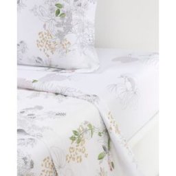 Yves Delorme Sábana encimera algodón satén Orchidée . (Cama 180 cm) Multicolor