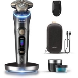 Philips Afeitadora eléctrica i9000 Prestige Ultra, máquina de afeitar hombre en seco y mojado, 5 modos de afeitado, centro de limpieza.