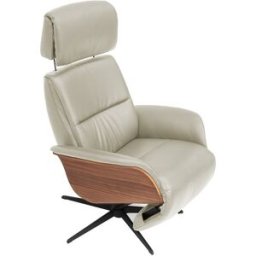 El Corte Inglés Sillón relax eléctrico de piel semi anilina Ford . Blanco