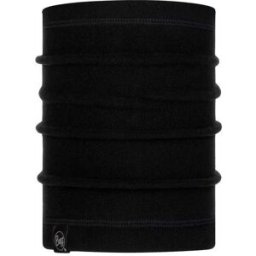 Buff Bufanda de punto unisex Solid Black . (Única) Negro