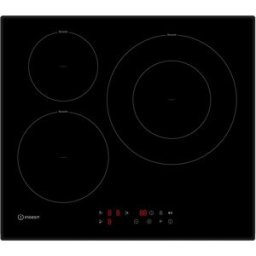 Indesit Placa de inducción con 3 zonas de cocción y zona grande 29 cm - ISF13Q60NE. Negro