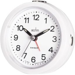 Acctim Reloj despertador redondo Elana . Blanco