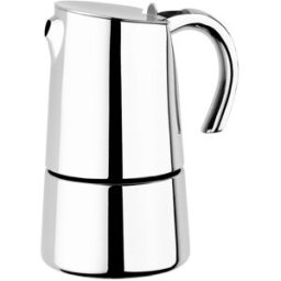 Bra Cafetera italiana de acero inoxidable inducción Bella . (10 Tazas) Acero