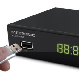 Metronic Receptor Satélite DVB-S2 HD4. Negro