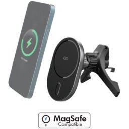 FORCE POWER Soporte Coche Cargador Magsafe 15W. Negro