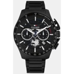 Tommy Hilfiger Reloj de hombre Bank 1792262 de acero negro. Negro