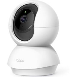 TAPO Cámara de Vigilancia Wi-Fi TC70, Rotatoria 360º, Full HD 1080p, Detección Inteligente, Control por voz. Blanco