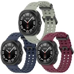 Friendly License Pack de 3 unidades de Correa Silicona Azul, Beige y Vino para Samsung Galaxy Watch Ultra. Multicolor