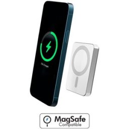 FORCE POWER Powerbank compatible MagSafe Carga por Inducción 15WK 5000 Mah. Gris