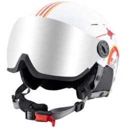 Hysteresis Casco de esquí y snow con Visor H-Shock Combat . (58-61 cm) Blanco