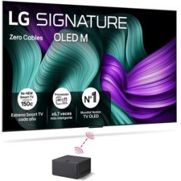 LG TV OLED evo AI M5 246cm (97') OLED97M59LA, Smart TV 4K inalámbrico, soporte pared incluido. Negro