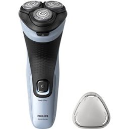 Philips Afeitadora eléctrica Serie X3000, 40 min autonomía, máquina de afeitar hombre en seco y mojado, cabezales flexibles 4D. Azul celeste