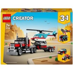 Lego Juguete de construcción Camión Plataforma con Helicóptero Creator - 31146.