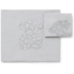 Tous Juego 4 piezas para mini cuna (50x80): funda nórdica, funda almohada, relleno nórdico y almohada Baby Hkaos. Gris niño