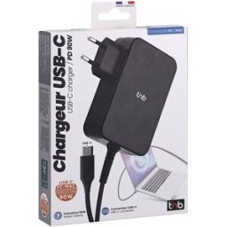 TNB Cargador universal USB tipo C T'nB de 90 W. Negro
