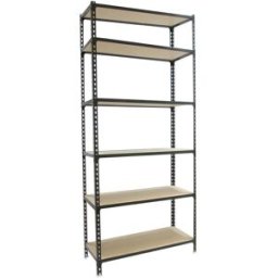 SIMONRACK Estantería metálica Maderclick Superplus 6 Baldas 110x250x30 cm. (110 x 250 x 30 cm) Antracita
