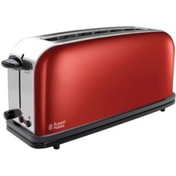 Russell Hobbs Tostador Colours Red con ranura alargada. Rojo