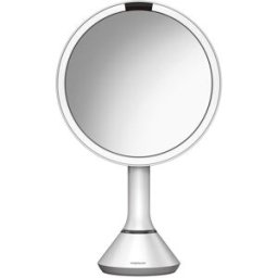 Simplehuman Espejo cosmético de sobremesa LED con sensor . Acero blanco