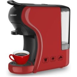 Sogo Cafetera espresso cápsulas multi cápsula rojo. Rojo / Negro