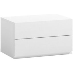 El Corte Inglés Mesita de noche con 2 cajones Alan . (55 cm) Blanco polar