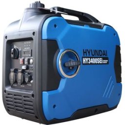 Hyundai Generador Inverter Monofásico Gasolina 4T 3,2 kW HY3400SEI. Azul / Negro