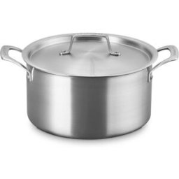 Le Creuset Cacerola de acero inoxidable 3-ply Essential . (Cacerola de 24 cm) Gris