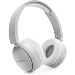 Energy Sistem Auriculares diadema Bluetooth Starlit Radio 100% plástico reciclado, radio FM, reproductor MP3 y ranura para tarjeta Micro SD.. Gris / Blanco