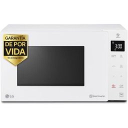 LG Microondas 25 litros, grill, 1.000 w y Smart Inverter - MH6535GDH. Blanco