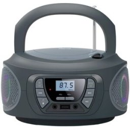 Fonestar Radio CD bluetooth USB FM con entrada auxiliar BOOM-ONE-G. Gris oscuro / Gris claro