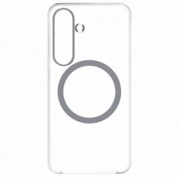 Samsung Funda transparente con soporte magnético para Galaxy S25. Transparente