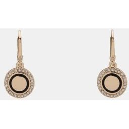 DKNY Pendientes Core dorados. Blanco